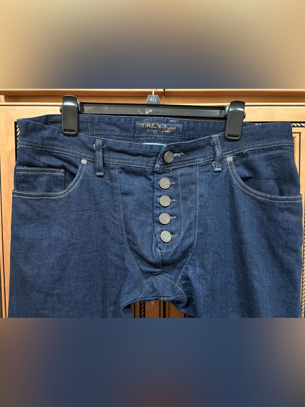 Boutique Brand T.H.C. The Hot Child button front jeans. Size 34 - Picture 6 of 6